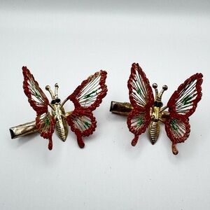Vintage Butterfly Hair Clips Trembler Moving Wings